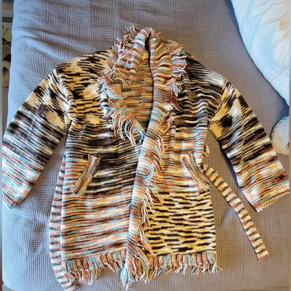 Boho Fringe Cardigan - Picture 1 of 4